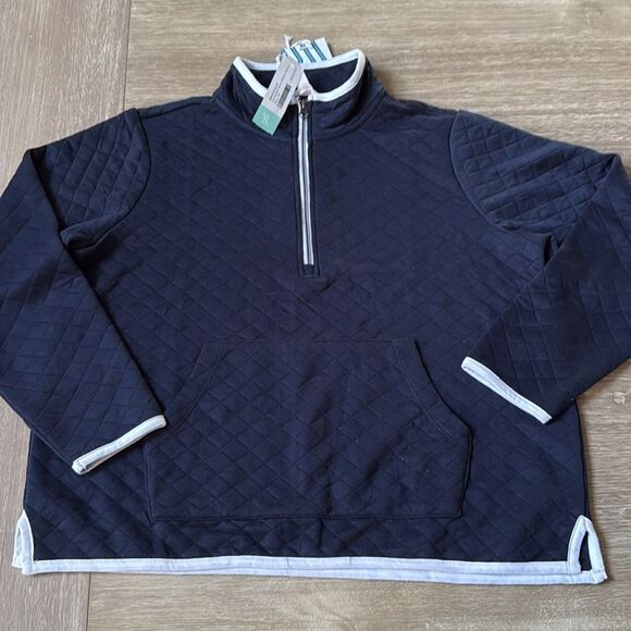 MARKET & SPRUCE
Lisa Quilted Fleece Half‎ Zip Pullover navy LP stitch fix nwt - Picture 4 of 5